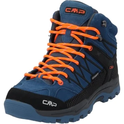Afbeelding van CMP Rigel MID Trekking WP Unisex Bergschoenen voor kinderen, Maat: 30, Dusty blue/flash orange Leer en textiel