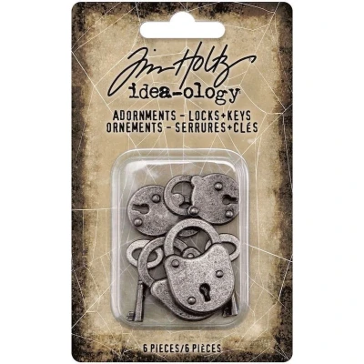 Afbeelding van Idea ology Tim Holtz Halloween Adornments Locks &amp; Keys (TH94162)