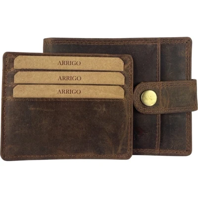 Afbeelding van Portemonnee Heren Cognac RFID Anti Skim Billfold Pasjeshouder Portefeuille