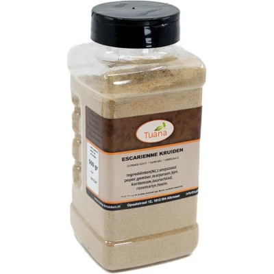 Afbeelding van Tuana Kruiden Escarienne Strooibus 500 Gram Zonder Zout GP0069