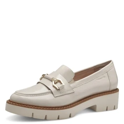 Afbeelding van Tamaris Comfort Instappers, Dames, Maat: 40, Creme patent Leer