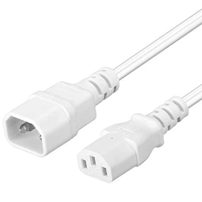 Afbeelding van PremiumCord kps2w Koelapparaatverlenging voor PC 230V 2m, verlengkabel IEC 320, bus naar stekker, 320 C13 C14, stroomkabel, kleur wit