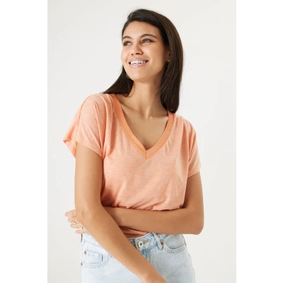 Afbeelding van Garcia Tshirt basic, Dames, Maat: XS, Papaya punch