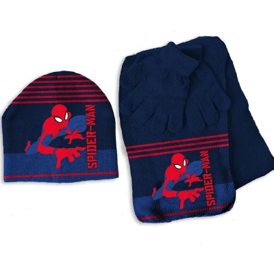 Afbeelding van Spider Man Set muts, sjaal en handschoenen Hero ONE SIZE 3 6 jr Acryl / Elastaan