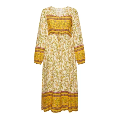 Afbeelding van usha Sommer MIT Blumenprint Carnea Jurk, Dames, Maat: 42, Wollweiss mehrfarbig