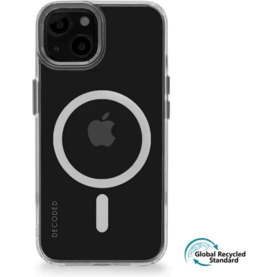 Afbeelding van DECODED Clear Case Back Cover iPhone 14 Plus Gerecycleerd Doorzichtig Hoesje Magnetische Technologie van Apple Transparant