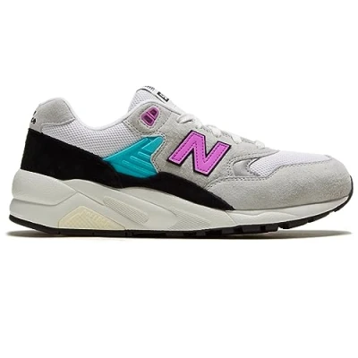 Afbeelding van New Balance 580 Unisex Sneakers laag multicoloured/lilac, Maat: 40.5, Multi coloured/lilac Leer en textiel