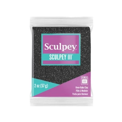 Afbeelding van Klei III Black glitter 57 gr Sculpey