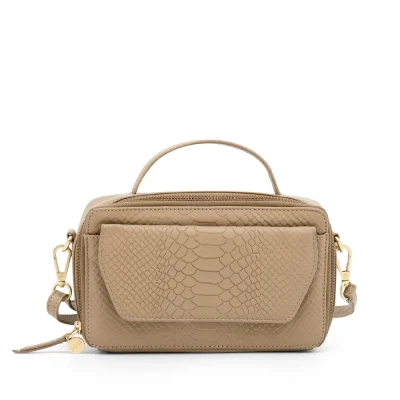 Afbeelding van MOSZ Schoudertas, Dames, Maat: One Size, Taupe