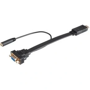 Afbeelding van Akasa AK CBHD18 20BK video kabel adapter 0,2 m HDMI Type A (Standaard) VGA (D Sub)