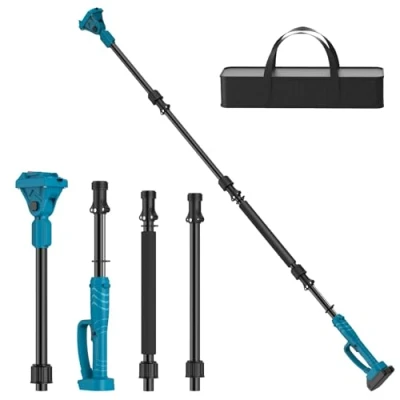 Afbeelding van Telescoopstang voor accu hoogsnoeier en tuinschaar, 2 m verlengstang Makita 18 V accu, verlengstang, aluminiumlegering met 180 graden rotatie, tuintakken