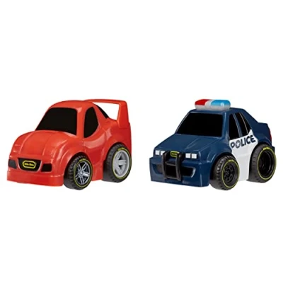 Afbeelding van Little Tikes My First Cars Crazy Fast HIGH SPEED PURSUIT 2 PACK Politie Pullback Voertuig Reist tot 15m Realistisch ontwerp, makkelijk vast te houden Moedigd verbeelding aan 2+ jaar