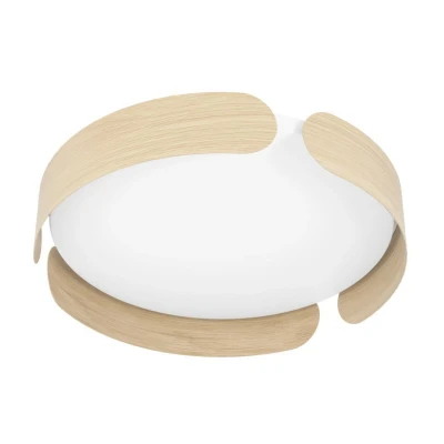 Afbeelding van EGLO Valcasotto Plafondlamp LED Ã ̃ 37 cm Bruin/Wit