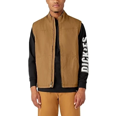 Afbeelding van Dickies Heren Sherpa Gevoerd Eend Vest Werk Utility Bovenkleding, Bruine Eend, XL