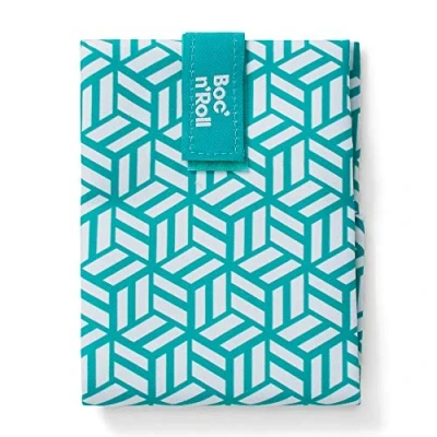 Afbeelding van Roll&#039;eat Broodzak Boc and Roll Tiles Uitvouwbaar Herbruikbaar Groen 55x32cm