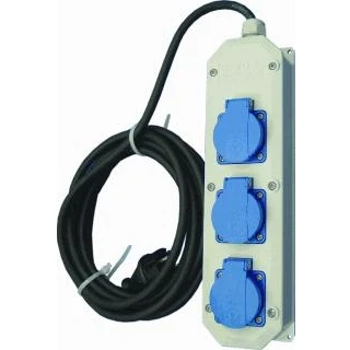Afbeelding van Hateha nylon wand contactdoos randaarde vd16 3 5mtr opbouw 12 112 011