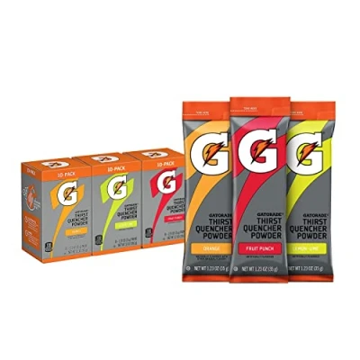 Afbeelding van Gatorade Thirst Quencher Powder Sticks, 3 Flavor Variety Pack, (30 Pack)