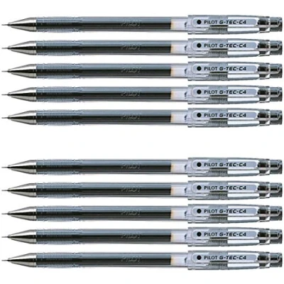 Afbeelding van Pilot G Tec C4 Gel rollerbalpen, 0,4 mm (10 stuks, zwart)
