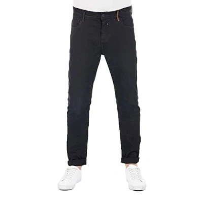Afbeelding van riverso RIVToni Tapered Herenjeans, tapse pasvorm, katoen, denim, stretch, zwart, blauw, grijs, W29, W30, W31, W32, W33, W34, W36, W38 en W40, Black Denim (B122), 40W / 34L