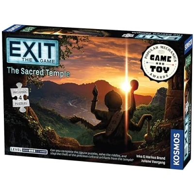 Afbeelding van Thames &amp; Kosmos EXIT: The Sacred Temple Jigsaw Puzzle Level: 3/5 Unique Escape Room Game 1 4 Players Solving Strategy Board Games for Adults Kids, Ages 10+ 692877