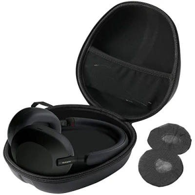 Afbeelding van ProCase Headphone Case voor Sony, Beats, Audio Technica, Bose QC, JBL, Mpow, JVC, Thor, Panasonic, Hardshell Eva Draagtas Headset Cover Koptelefoon Hoes met 2 Stofkappen Zwart