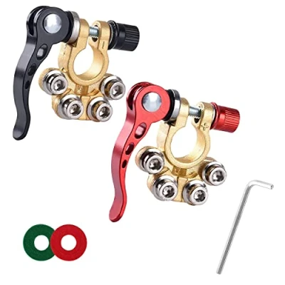 Afbeelding van 2 stuks accuklemmen accuterminal steekverbindingsset, 4 weg snelsluiting auto positieve negatieve accuklem voor bootaanhangers, 6 24 V, autoaccuklemmen, accessoires bootaanhangers