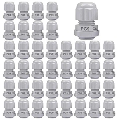 Afbeelding van Gebildet 40pcs Kabelwartel, PG9 Kunststof IP68 Waterdicht Verstelbare 4.0 8mm Kabelwartelverbinding met Pakkingen, M16*1.5 Draadconnector, Draadbeschermer(Wit)