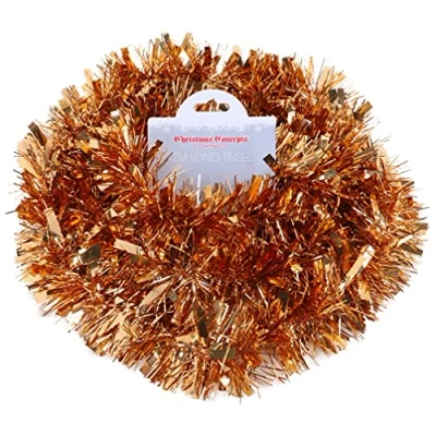 Afbeelding van Christmas Concepts® 2 Meter Chunky/Fine Tinsel Kerstdecoratie (Koper)
