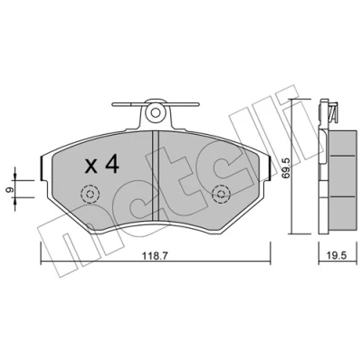 Afbeelding van Metelli Remblokset 22 0215 0