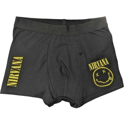 Afbeelding van Nirvana Yellow Smile Boxershorts S Zwart