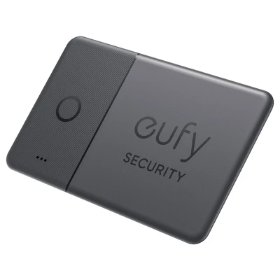 Afbeelding van eufy Security SmartTrack Card (zwart, één stuk) werkt met Apple Zoek mijn (alleen iOS) portemonneevinder telefoonvinder waterbestendig accuduur tot 3 jaar 2,4 mm dik (Android niet ondersteund)