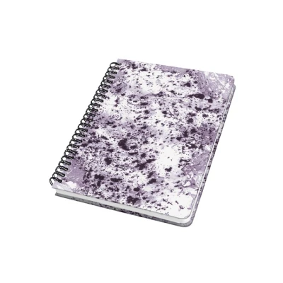 Afbeelding van Notitieboek Jolie A5 Violet Marble Spiraal Hardcover, mat, puntgeruit