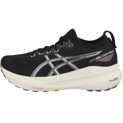 Afbeelding van Asics Gelkayano 31 Stabiliteit hardloopschoenen, Dames, Maat: 40.5, Black Textiel/ synthetisch