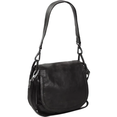 Afbeelding van The Chesterfield Brand Leren Schoudertas Zwart Catalyne Black Label