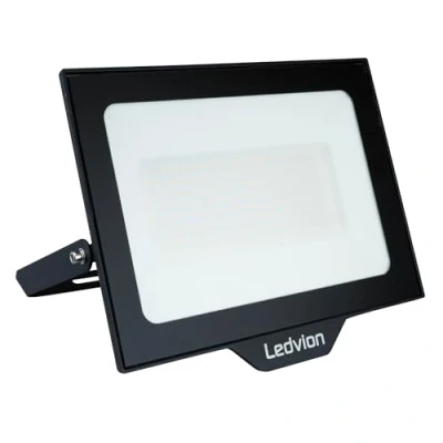 Afbeelding van Ledvion LED Breedstraler, Incl. 0.5M kabel, 100 watt Osram 4000K 12000 lumen werklamp, outdoor Breedstraler IP65 waterdicht, met snelkoppeling