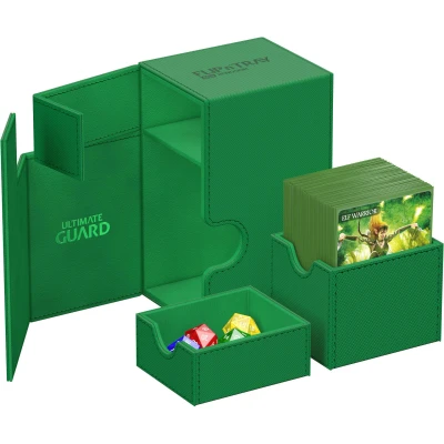 Afbeelding van Ultimate Guard Flip&#039;n&#039;Tray Deck Case 80+ XenoSkin Monocolor Green
