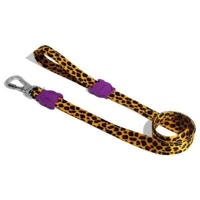Afbeelding van Zee.Dog Looplijn Honey Geel&amp;Zwart Hondenriem 120x1.0 cm