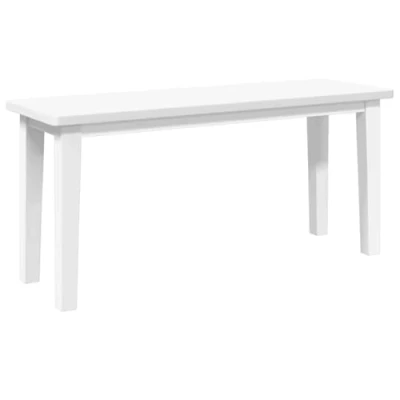 Afbeelding van vidaXL Bank 90 cm massief hout rubber wit