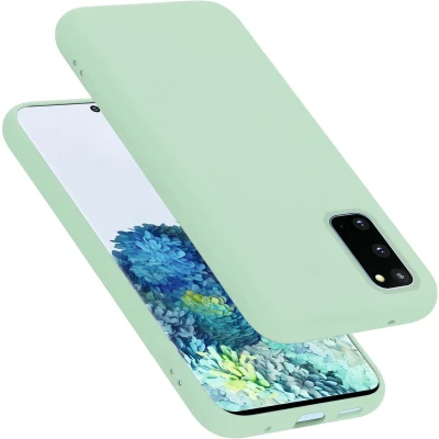 Afbeelding van Cadorabo Hoesje geschikt voor Samsung Galaxy S20 Case in LIQUID LICHT GROEN Beschermhoes TPU silicone Cover