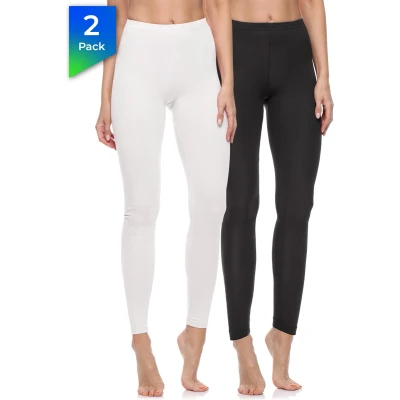 Afbeelding van Merry Style Dames Leggings Sport Vrijetijdsbroek Lang Katoen MS MS10 198 LE 2Pack Zwart/Wit XL