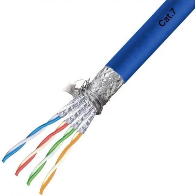 Afbeelding van Netwerkkabel Cat7 S/FTP 100 meter (Soepele kern, 100% koper, LSZH, Blauw)
