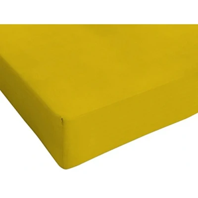 Afbeelding van Max Color Bedlaken met hoeken, 25 cm, mosterd, voor eenpersoonsbed