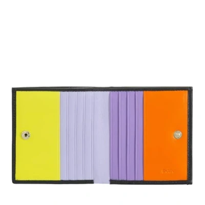 Afbeelding van DUDU Multicolor lederen portemonnee RFID voor pasjes en kleingeld Black pop