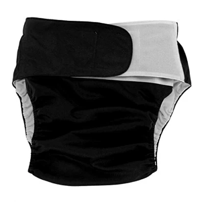 Afbeelding van DEWIN Wasbare Luier voor Volwassenen,Volwassen Doek Herbruikbaar Wasbaar Verstelbaar Groot Ouderen, 4 Kleuren (Kleur: Zwart)