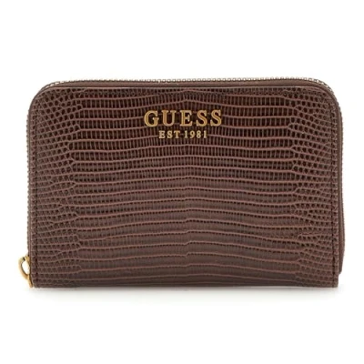 Afbeelding van GUESS Portemonnee Sibel SLG Medium Zip Around Wallet Espresso Donkerbruin