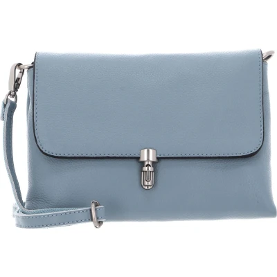 Afbeelding van FREDsBRUDER Leren Schoudertas Sha Na Shoulderbag Dusty Blue Lichtblauw