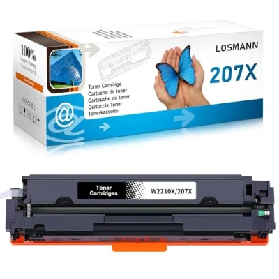 Afbeelding van LOSMANN 207X W2210X met chip toner compatibel HP 207A W2210A vervanging voor Color Laserjet Pro MFP M283fdw M255dw M282nw M283fdn M255nw (zwart)