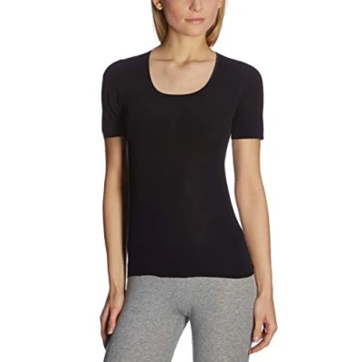 Afbeelding van Schiesser Luxury Pyjamashirt, Dames, Maat: 48, Black