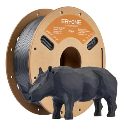 Afbeelding van ERYONE PLA plus filament, 1,75 mm, + 3D printer +/ 0,03 1 kg/spoel, grijs