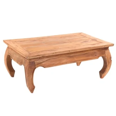 Afbeelding van Design opiumtafel East 100x60x41cm (BxDxH), mahonie gerecycled hout bijzettafel, salontafel van massief kleur: 08 honingkleuren gewaxt